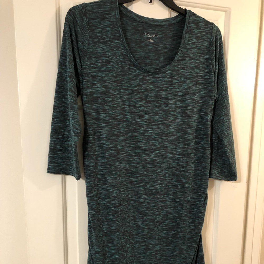 NWOT green/black maternity ruched dress size XL